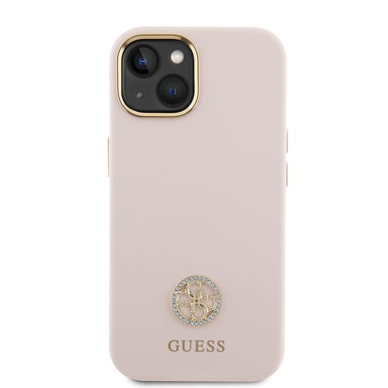 Guess iPhone 15 Back Cover Case Logo Strass 4G | Stijlvolle Bescherming