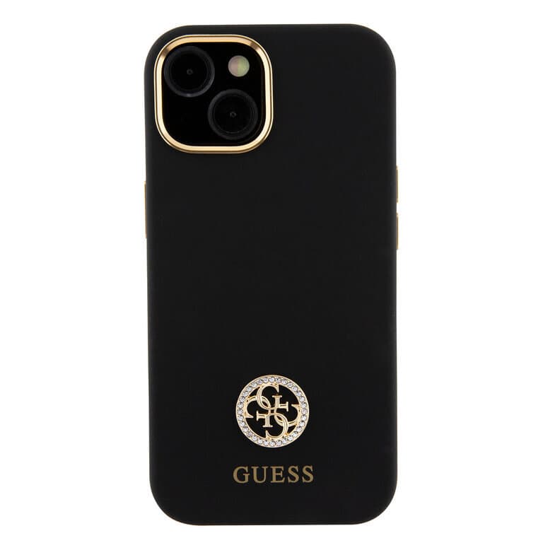 Guess iPhone 15 Back Cover Case Logo Strass 4G | Stijlvolle Bescherming