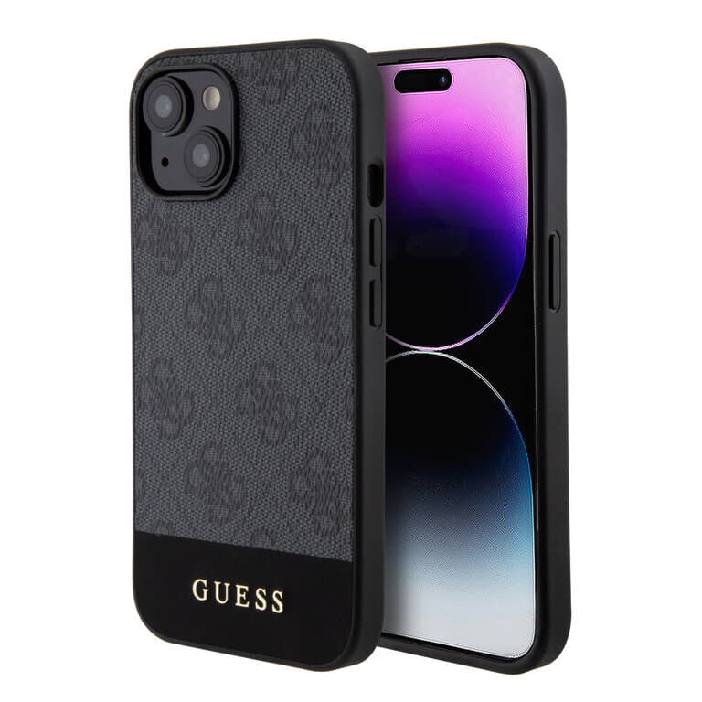 Guess iPhone 15 Hardcase - Magsafe - 4G Pu Bottom