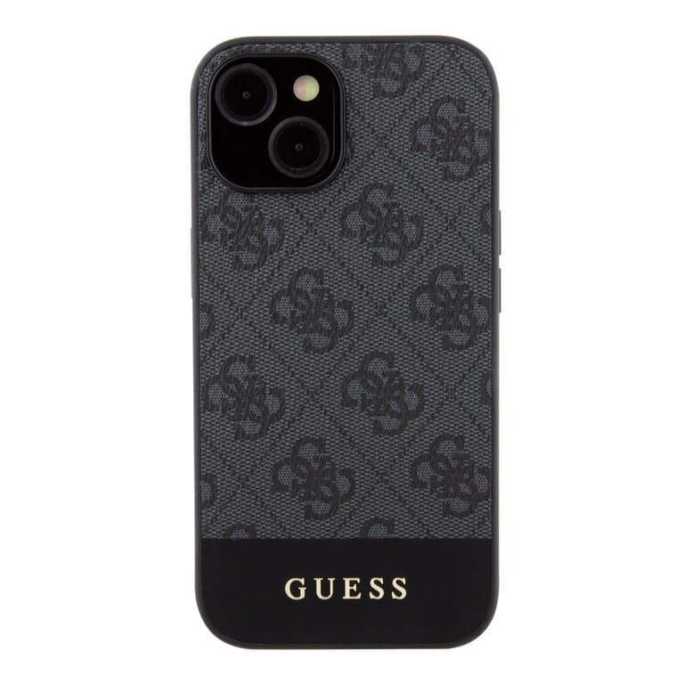 Guess iPhone 15 Hardcase - Magsafe - 4G Pu Bottom