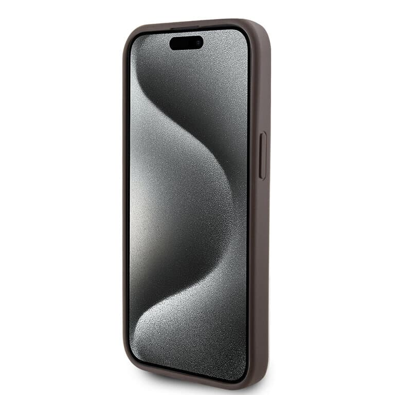 Guess iPhone 15 Hardcase - Magsafe - 4G Pu Bottom
