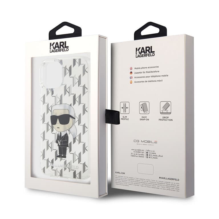 Karl Lagerfeld iPhone 15 Hardcase | Ikonik Monogram