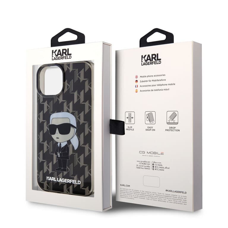Karl Lagerfeld iPhone 15 Hardcase | Ikonik Monogram