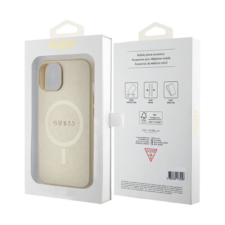 Guess iPhone 15 Hardcase - Saffiano