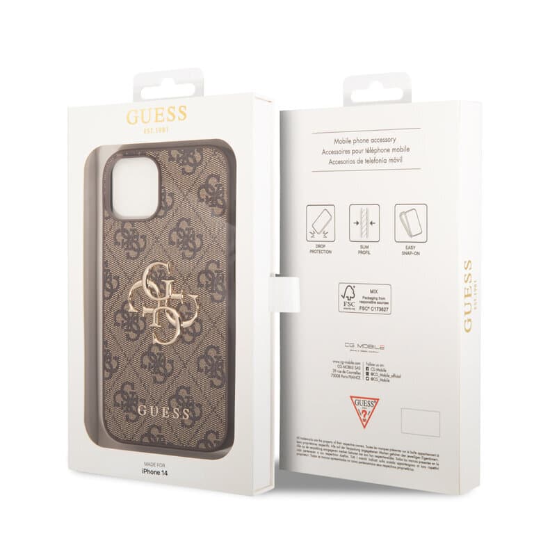 Guess iPhone 15 TPU Hardcase - 4G - Big Metal Logo