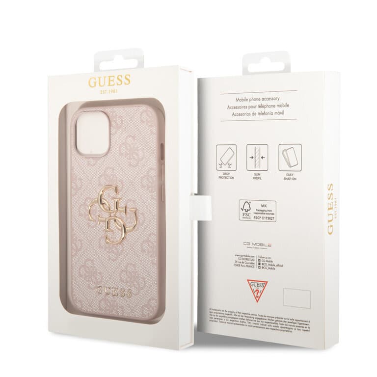 Guess iPhone 15 TPU Hardcase - 4G - Big Metal Logo