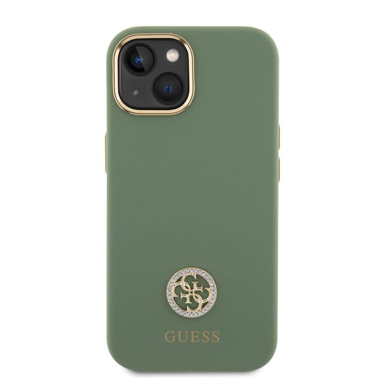 Guess iPhone 15 Plus Back cover case - Logo strass 4G