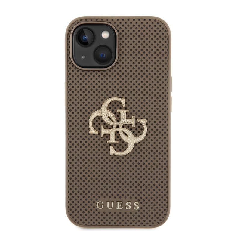 Guess iPhone 15 Plus Back cover case - Perforated 4G - glitter