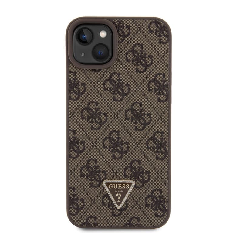 Guess iPhone 15 Plus Hardcase - 4G Triangle - Strass