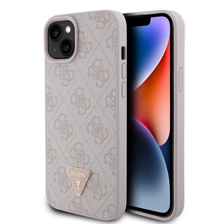 Guess iPhone 15 Plus Hardcase - 4G Triangle - Strass
