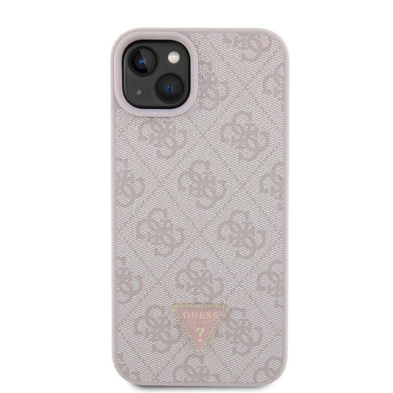 Guess iPhone 15 Plus Hardcase - 4G Triangle - Strass
