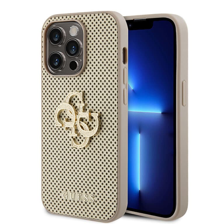 Guess iPhone 15 Pro Back cover case - Perforated 4G - glitter