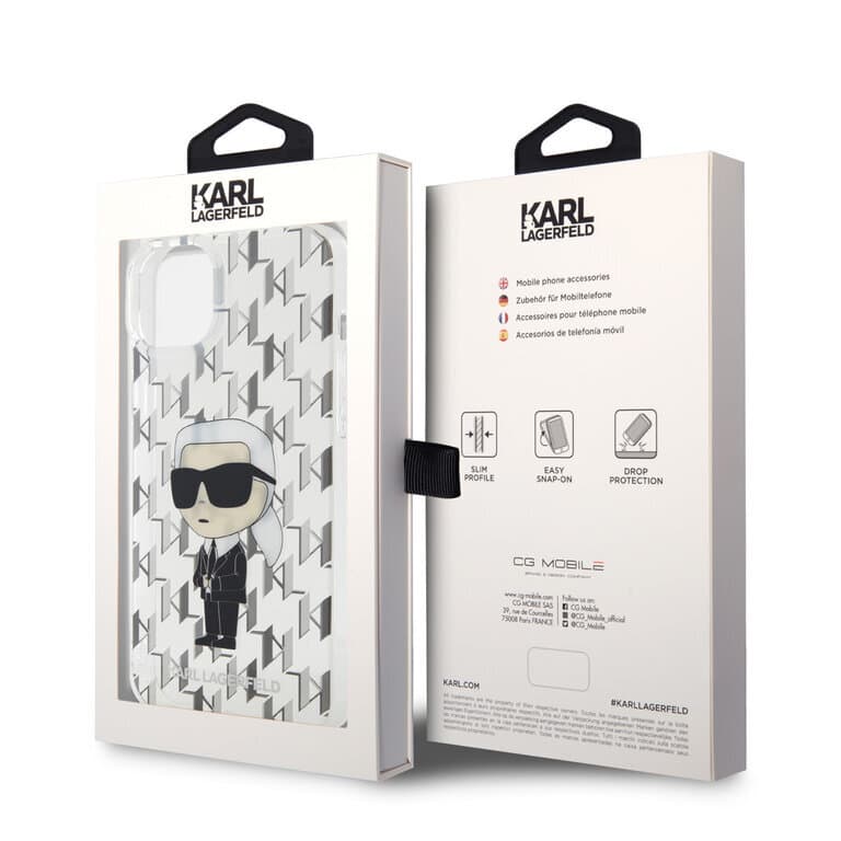 Karl Lagerfeld iPhone 15 Plus TPU Hardcase | Ikonik Monogram