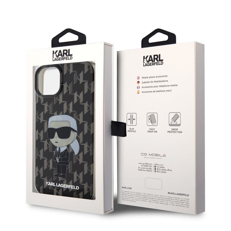 Karl Lagerfeld iPhone 15 Plus TPU Hardcase | Ikonik Monogram