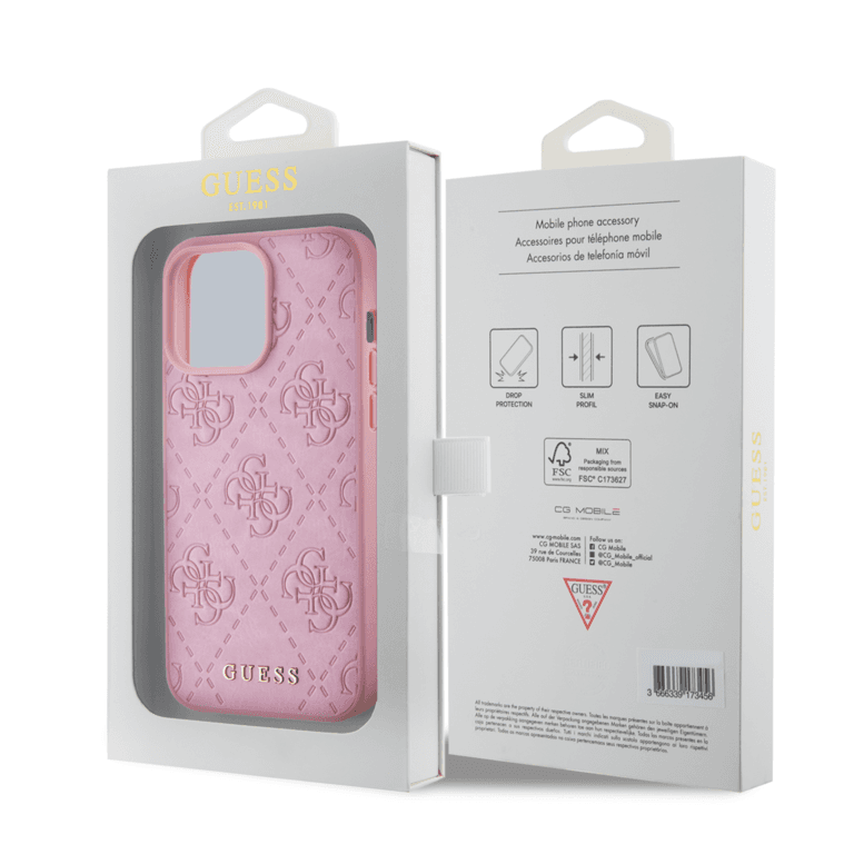 Guess iPhone 15 Pro Back cover case - Quilted 4G classic