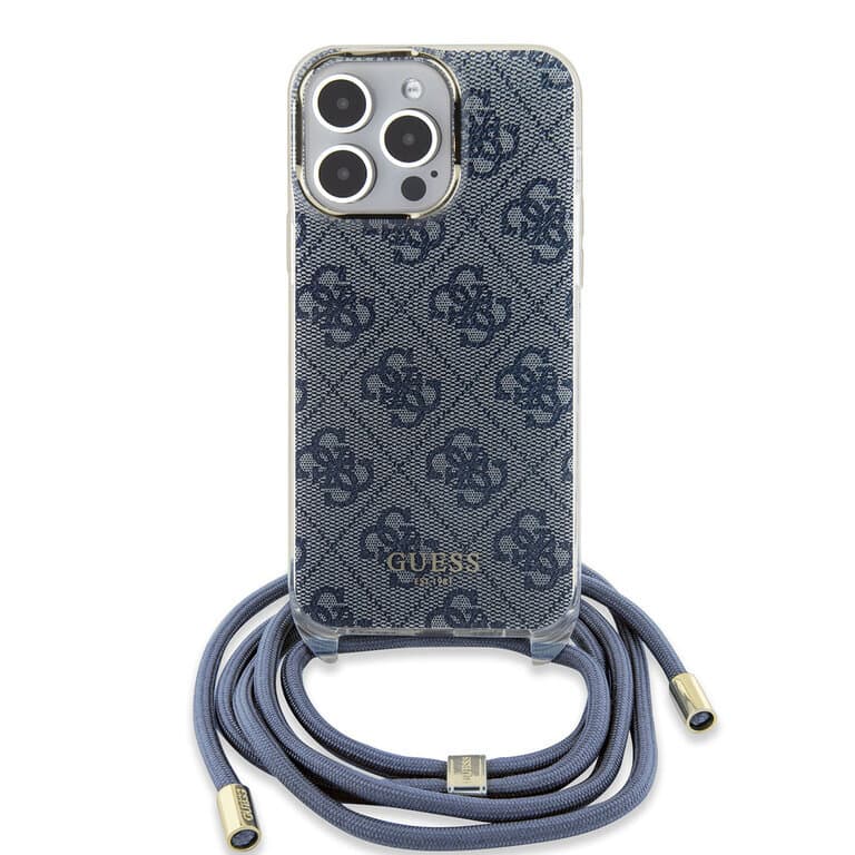 Guess iPhone 15 Pro Back cover case - Crossbody cord - 4G print