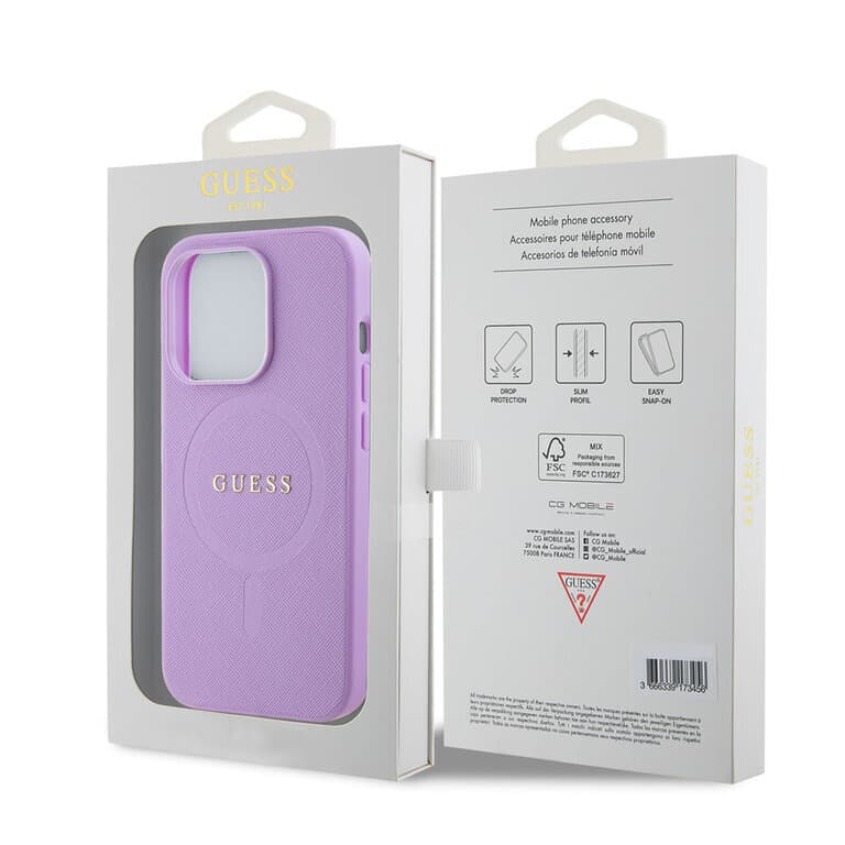Guess iPhone 15 Pro Hardcase - Saffiano