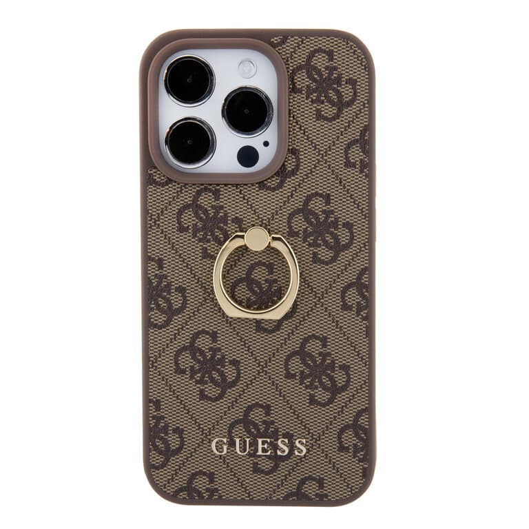 Guess iPhone 15 Pro Hardcase - 4G - With Ring Holder