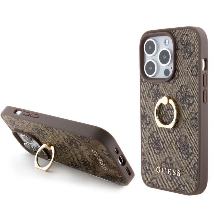 Guess iPhone 15 Pro Hardcase - 4G - With Ring Holder
