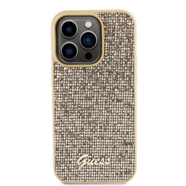 Guess iPhone 15 Pro Hardcase - Metal Script - Disco