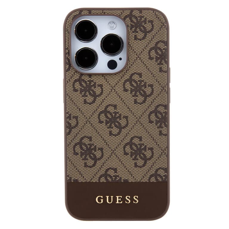 Guess iPhone 15 Pro Hardcase - Magsafe - 4G Pu Bottom