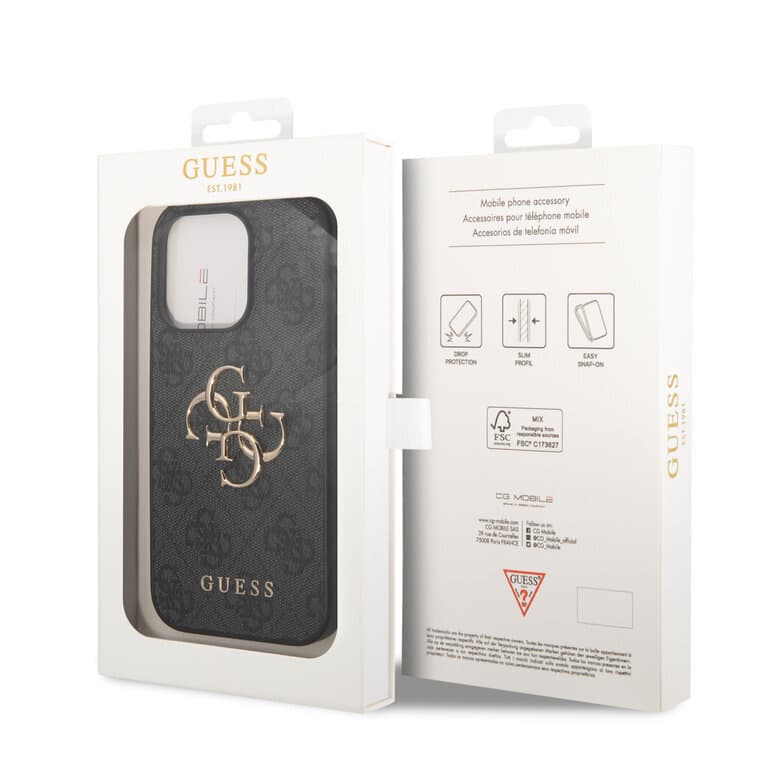 Guess iPhone 15 Pro TPU Hardcase - 4G - Big Metal Logo