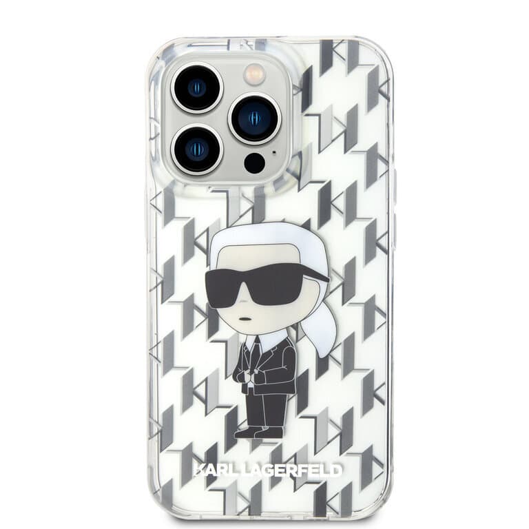karl Lagerfeld iPhone 15 Pro Hoesje | TPU Hardcase Ikonik Monogram