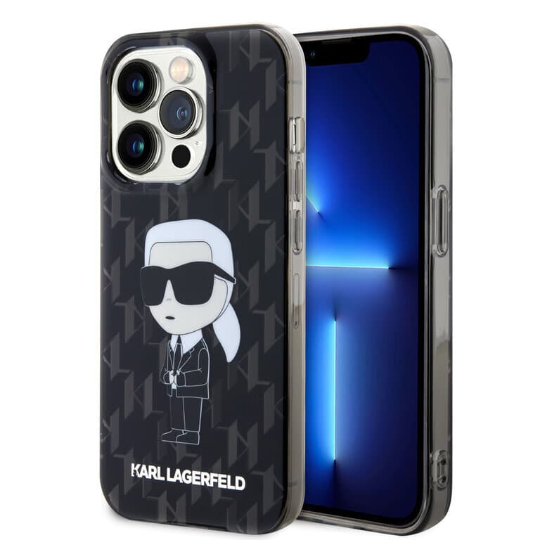karl Lagerfeld iPhone 15 Pro Hoesje | TPU Hardcase Ikonik Monogram