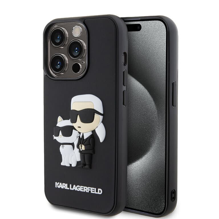 Karl Lagerfeld iPhone 15 Pro Back Cover | 3D Rubber NFT K&C | Premium Bescherming
