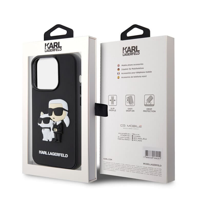 Karl Lagerfeld iPhone 15 Pro Back Cover | 3D Rubber NFT K&C | Premium Bescherming