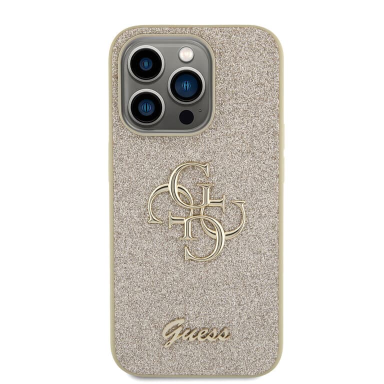 Guess iPhone 15 Pro TPU Hardcase - Big 4G - Fixed Glitter