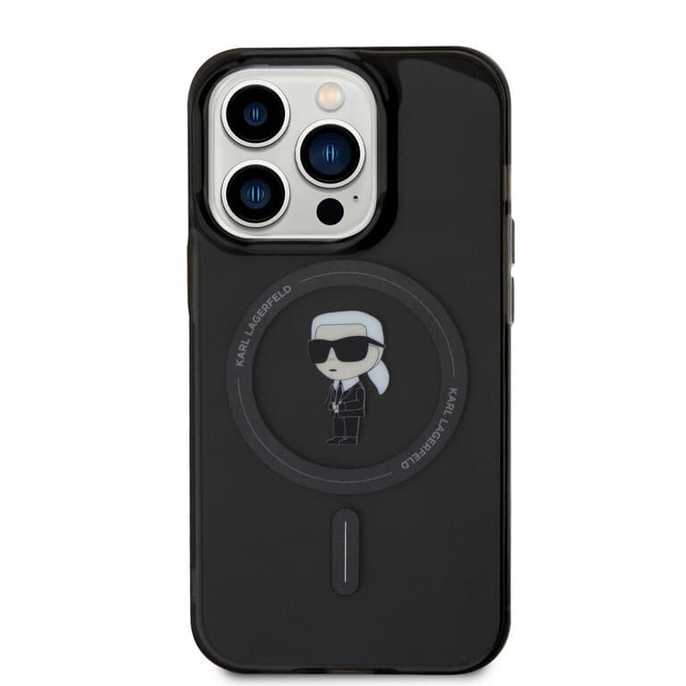 Karl Lagerfeld iPhone 15 Pro Hardcase | MagSafe Compatibel | Iconic - Zwart