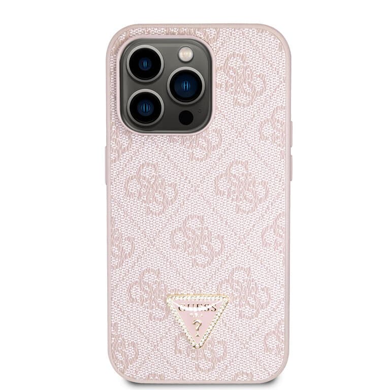 Guess iPhone 15 Pro TPU Hardcase - 4G Triangle - Strass