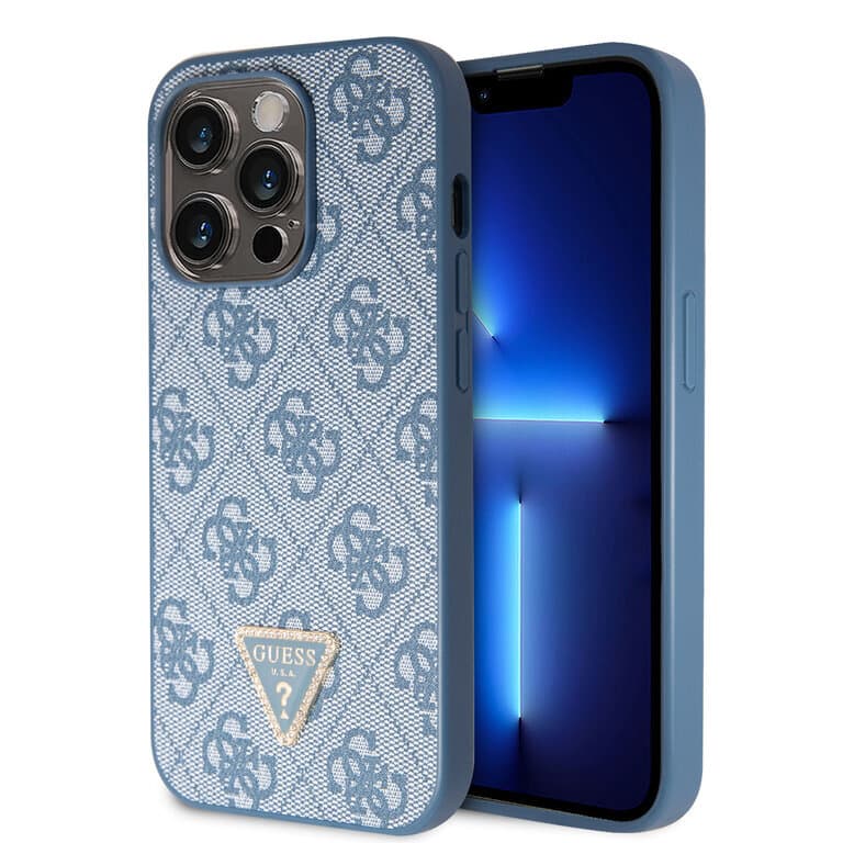 Guess iPhone 15 Pro TPU Hardcase - 4G Triangle - Strass