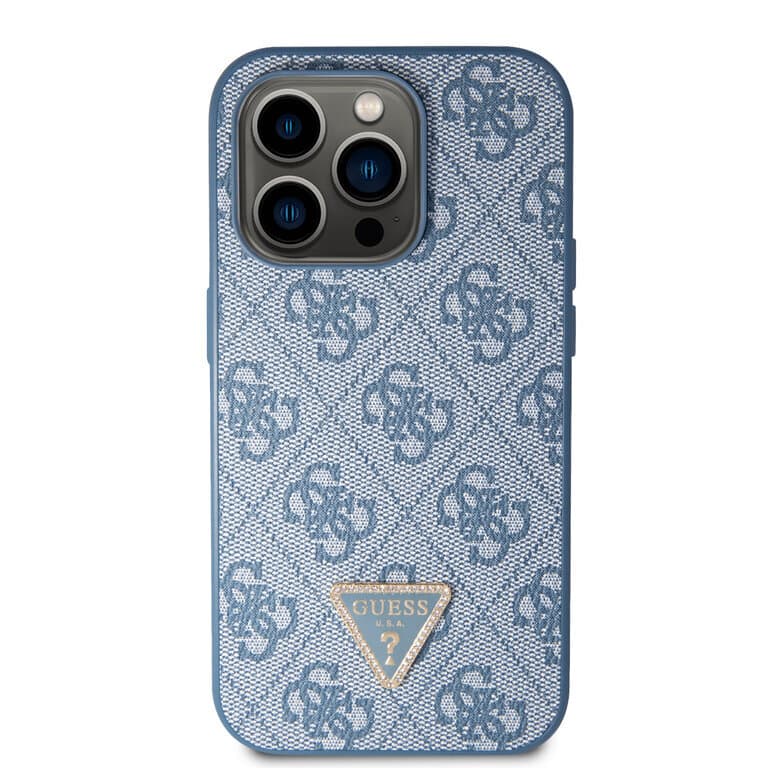 Guess iPhone 15 Pro TPU Hardcase - 4G Triangle - Strass