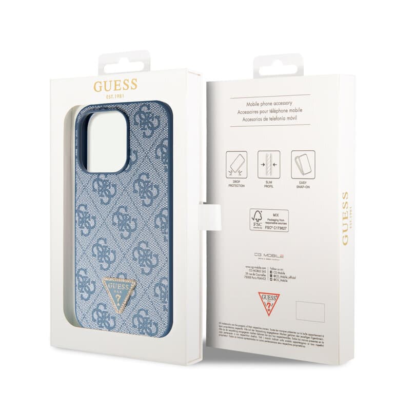 Guess iPhone 15 Pro TPU Hardcase - 4G Triangle - Strass