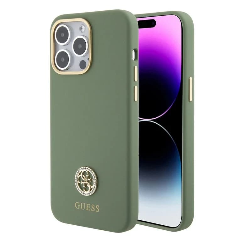 Guess iPhone 15 Pro Max Back Cover Case Strass Logo 4G | Stylish Protection