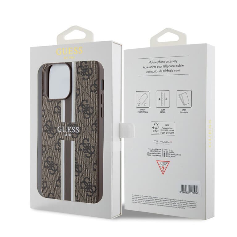 Guess iPhone 15 Pro Max Back cover case - 4G printed stripes