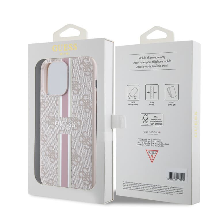 Guess iPhone 15 Pro Max Back cover case - 4G printed stripes
