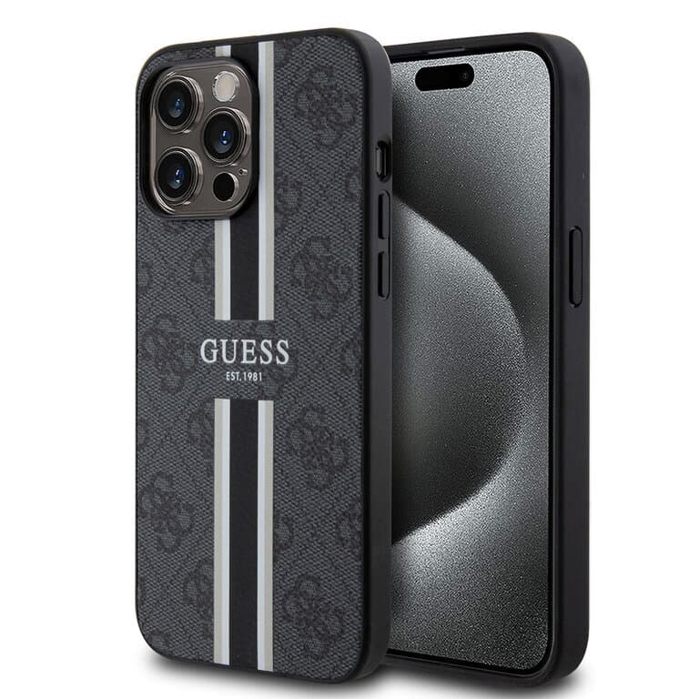 Guess iPhone 15 Pro Max Back cover case - 4G printed stripes