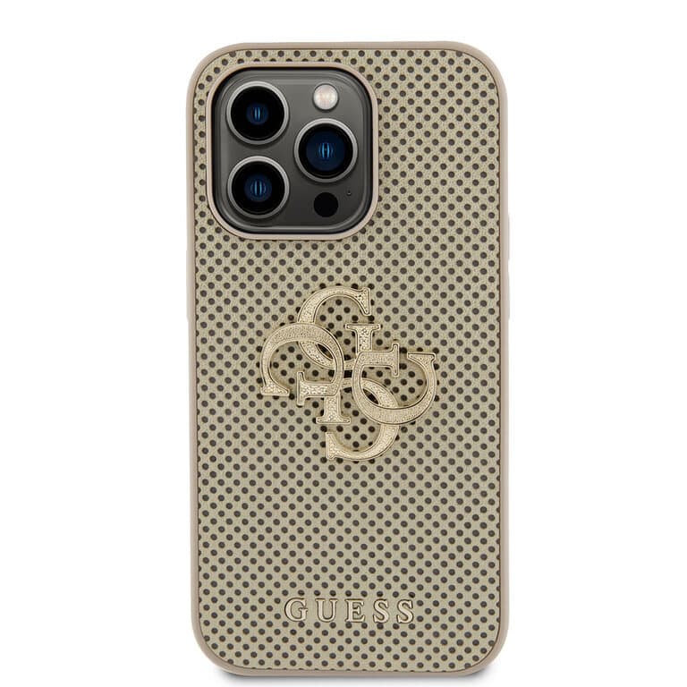 Guess iPhone 15 Pro Max Back cover case - Perforated 4G - glitter