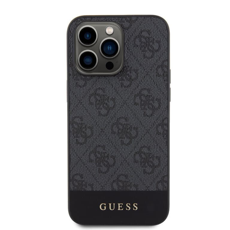 Guess iPhone 15 Pro Max Hardcase - Magsafe - 4G Pu Bottom