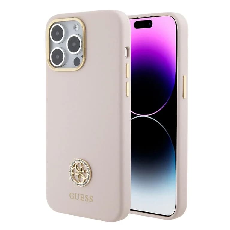 Guess iPhone 15 Pro Max Back cover case - Logo strass 4G