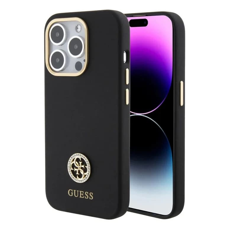 Guess iPhone 15 Pro Max Back cover case - Logo strass 4G