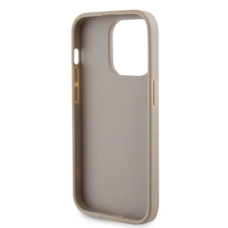 Guess iPhone 15 Pro Max Hardcase - Metaal Logo Strass
