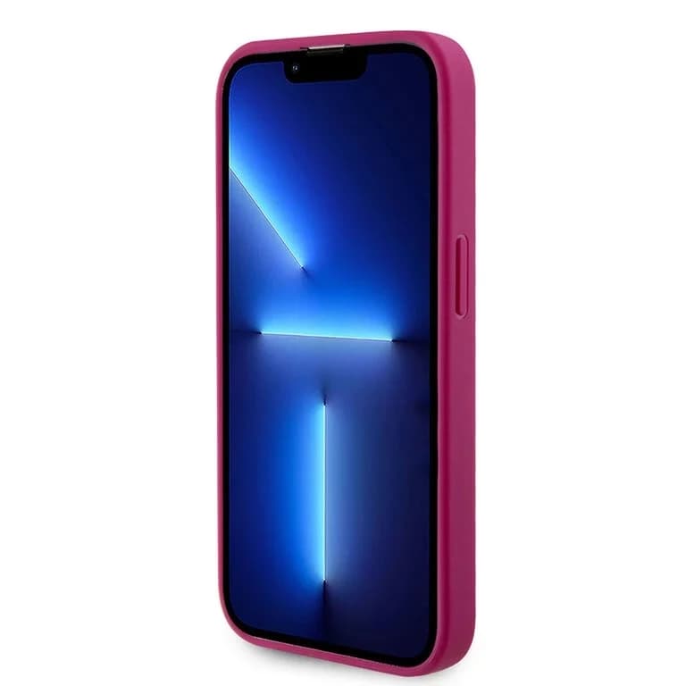 Guess iPhone 15 Pro Max Hardcase - Metaal Logo Strass