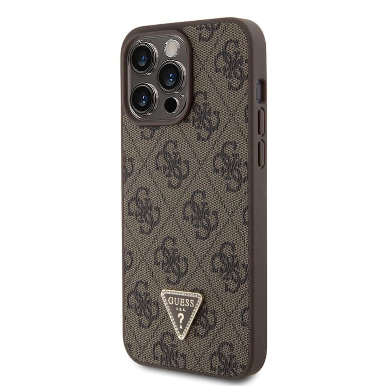 Guess iPhone 15 Pro Max Hardcase - 4G Driehoek - Strass