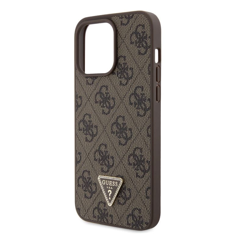 Guess iPhone 15 Pro Max Hardcase - 4G Driehoek - Strass