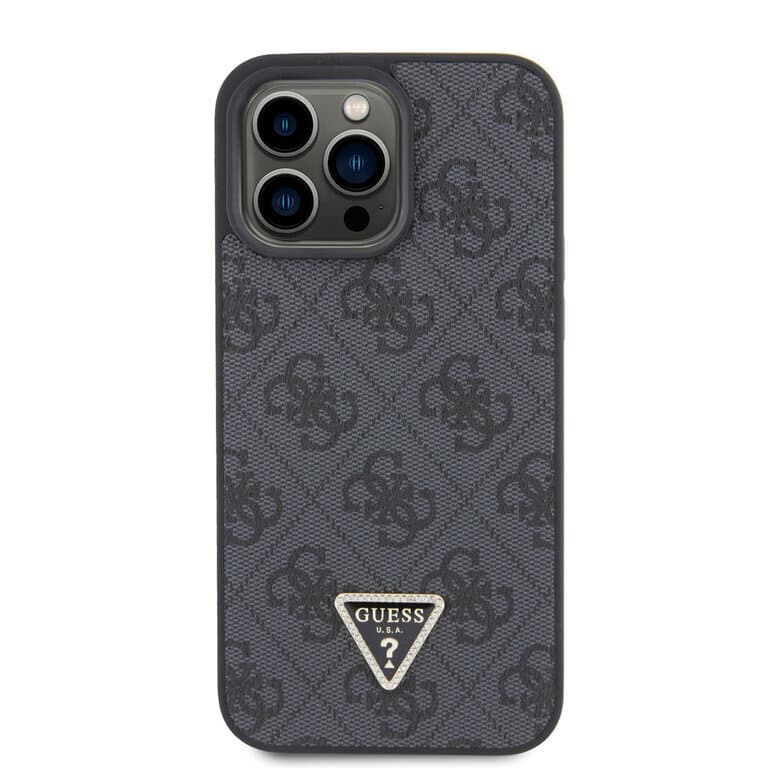 Guess iPhone 15 Pro Max Hardcase - 4G Driehoek - Strass