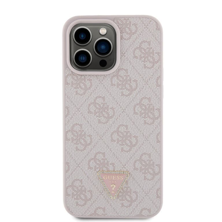 Guess iPhone 15 Pro Max Hardcase - 4G Driehoek - Strass